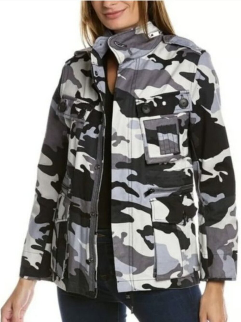 Zadig & Voltaire Kola Camo Skull Utility Jacket ( S )